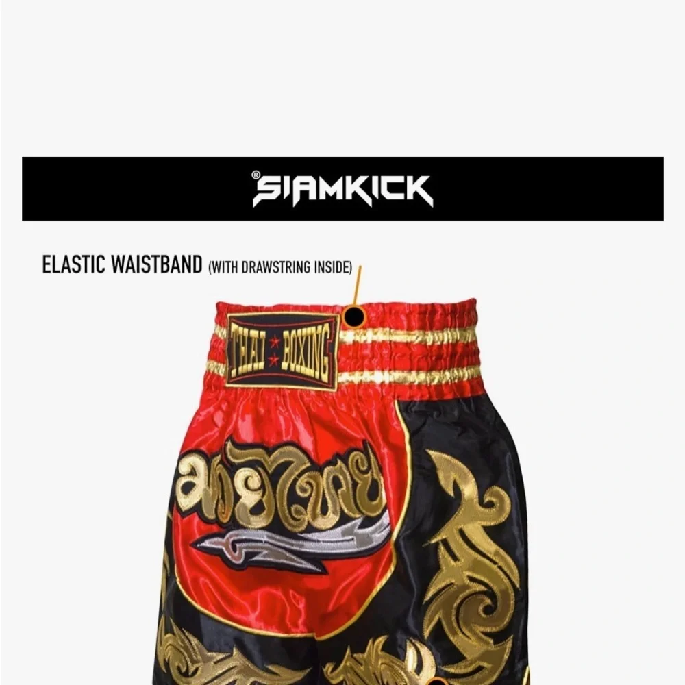 S Classic Muay Thai Shorts for Men Women Boxing Kickboxing High Grade MMA Fight